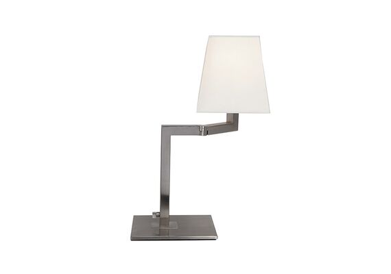 Настплна лампа ZAMBELIS H06-WH TABLE LAMP CHROME MATT-WHITE SHADE 1xE27 | Osvetlenieto.bg