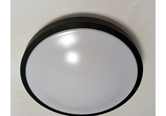 Черен плафон Solen кръг MICROWAVE сензор за движение 2xE27 IP44 | Osvetlenieto.bg