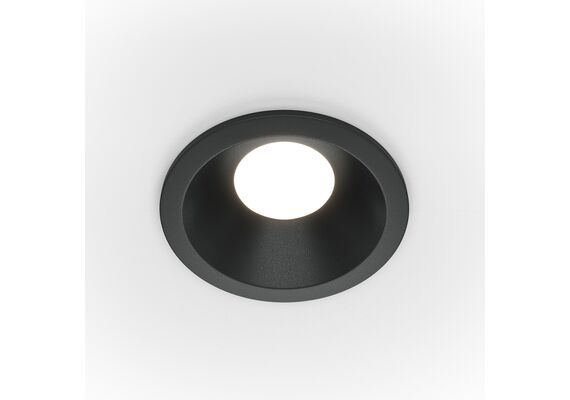 Черна луна за баня кръгла Zoom Maytoni DL032-2-01B GU10 IP65 | Osvetlenieto.bg