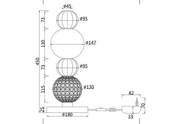 LED Настолна лампа Collar MOD301TL-L18CH3K Maytoni 18W 3000K | Osvetlenieto.bg