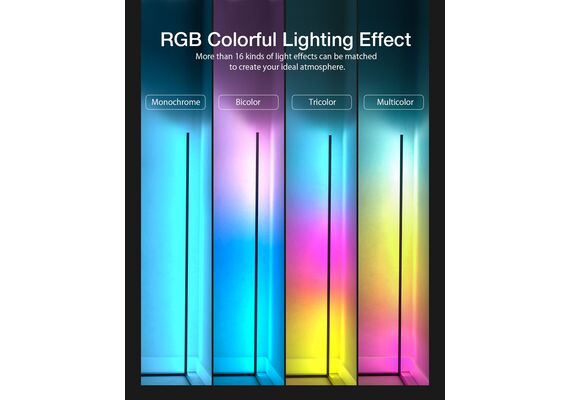 LED RGB+W стояща лампа с дистанционно 20W 140cm | Osvetlenieto.bg