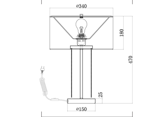 Настолна лампа Impressive MOD151TL-01G Maytoni 1xE14 | Osvetlenieto.bg