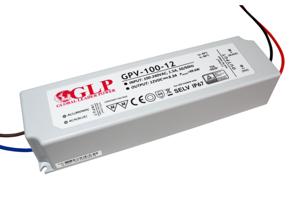 LED захранване 100W 12V GLP IP67 GPV-100-12 | Osvetlenieto.bg