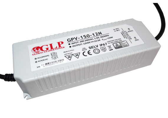 LED захранване 150W 12V GLP IP67 GPV-150-12 | Osvetlenieto.bg