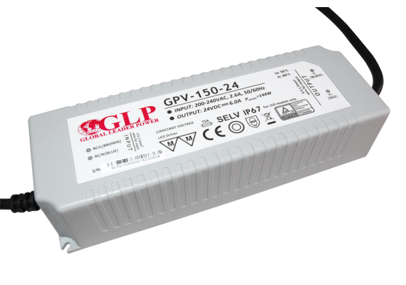 LED захранване 150W 24V GLP IP67 GPV-150-24 | Osvetlenieto.bg
