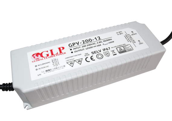 LED захранване 200W 12V GLP IP67 GPV-200-12 | Osvetlenieto.bg