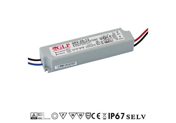 LED захранване 20W 12V GLP IP67 GPV-20-12 | Osvetlenieto.bg