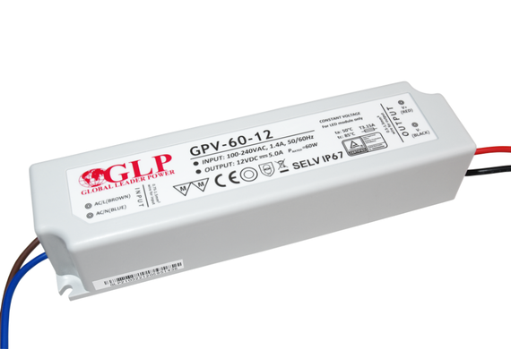 LED захранване 60W 12V GLP IP67 GPV-60-12 | Osvetlenieto.bg