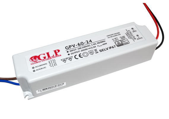 LED захранване 60W 24V GLP IP67 GPV-60-24 | Osvetlenieto.bg
