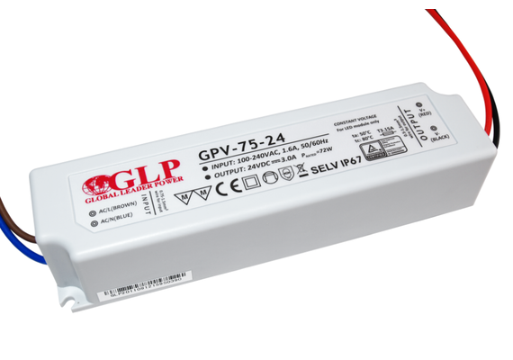 LED захранване 75W 24V GLP IP67 GPV-75-24 | Osvetlenieto.bg