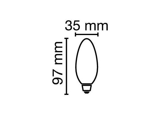 E14 4.2W 3000K Radium LED крушка Filament Матова 470lm B35 | Osvetlenieto.bg