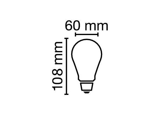 E27 7.8W 3000K Radium LED крушка Filament Матова Димируема 1055lm A60 CRI/Ra ≥90 | Osvetlenieto.bg
