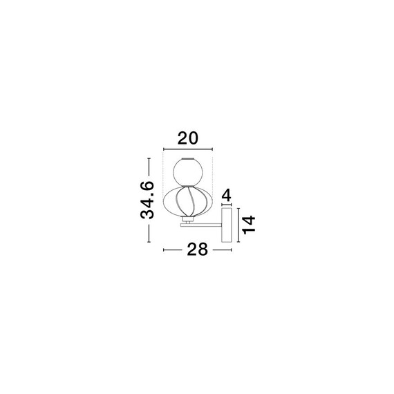 LED Аплик ONETA 9009162 NovaLuce 8W 3000K | Osvetlenieto.bg