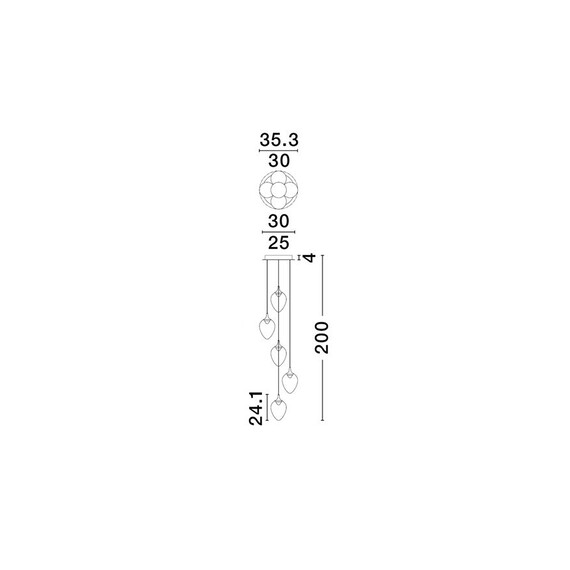 LED Полилей NALI 9416976 NovaLuce 30W 3000K | Osvetlenieto.bg