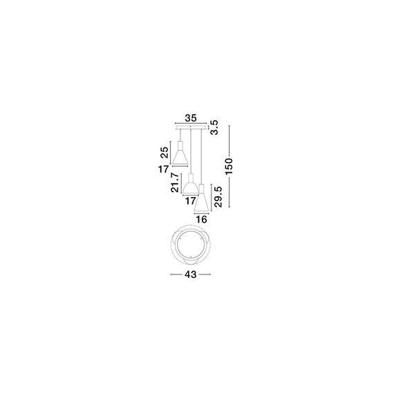 LED Полилей VOI 9236306 NovaLuce 24W 3000K | Osvetlenieto.bg