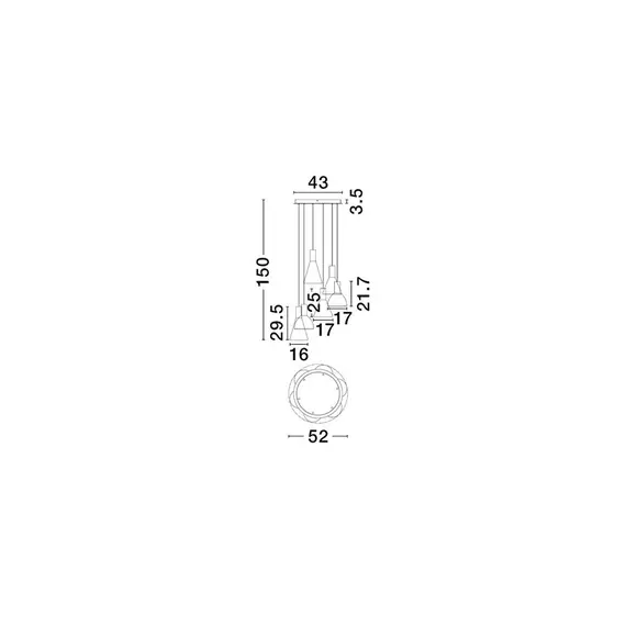 LED Полилей VOI 9236308 NovaLuce 48W 3000K | Osvetlenieto.bg