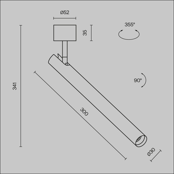 LED Спот Focus T C141CL-L300-6W3K-B Maytoni 6W 3000K | Osvetlenieto.bg