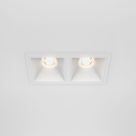 LED Луна за вграждане Alfa LED DL043-02-10W3K-D-SQ-W Maytoni 2x10W 3000K | Osvetlenieto.bg