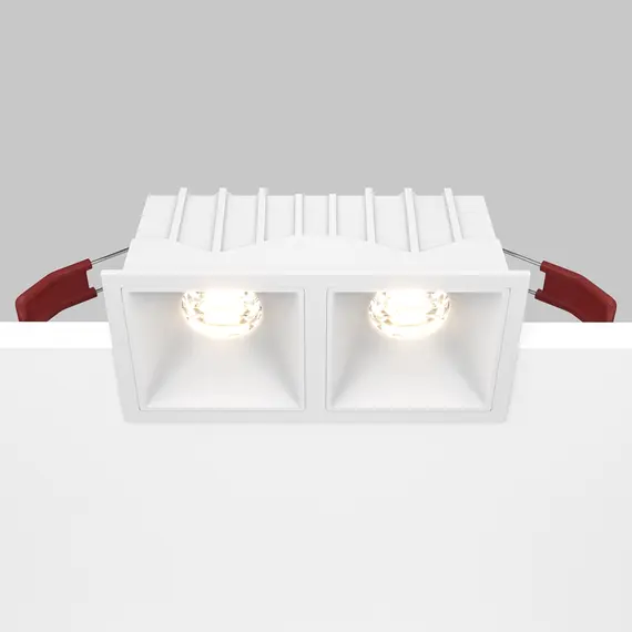 LED Луна за вграждане Alfa LED DL043-02-10W3K-D-SQ-W Maytoni 2x10W 3000K | Osvetlenieto.bg