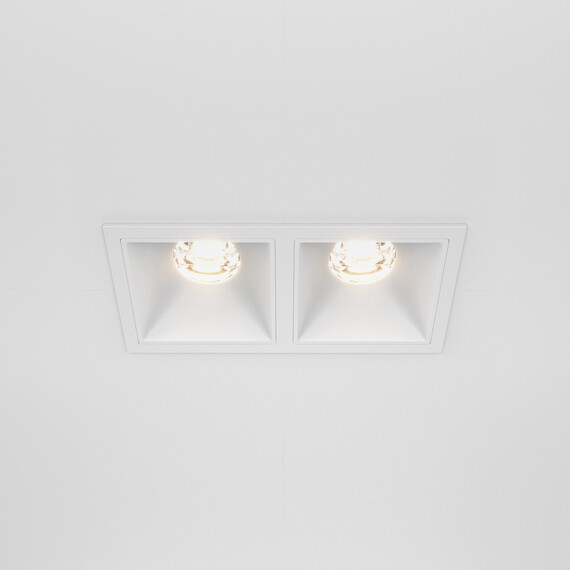 LED Луна за вграждане Alfa LED DL043-02-10W3K-D-SQ-W Maytoni 2x10W 3000K | Osvetlenieto.bg