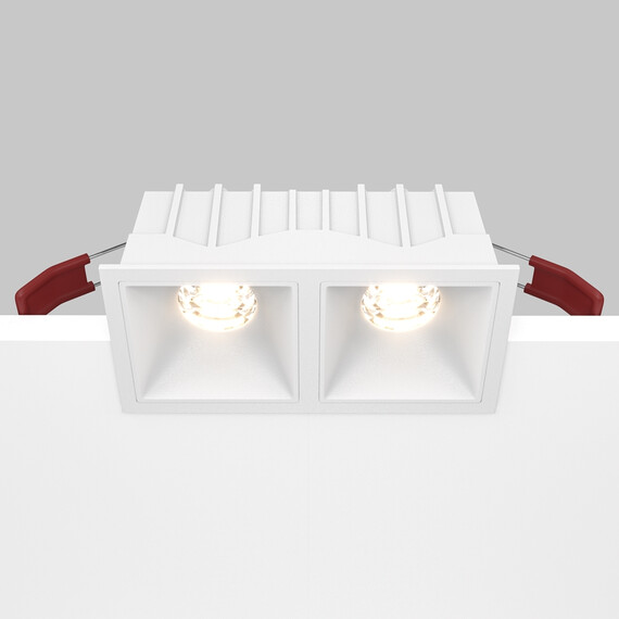 LED Луна за вграждане Alfa LED DL043-02-10W3K-D-SQ-W Maytoni 2x10W 3000K | Osvetlenieto.bg