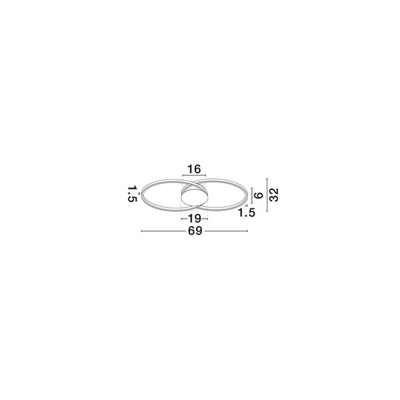 LED Плафон AVEO 9081825 NovaLuce 43W 3200K | Osvetlenieto.bg