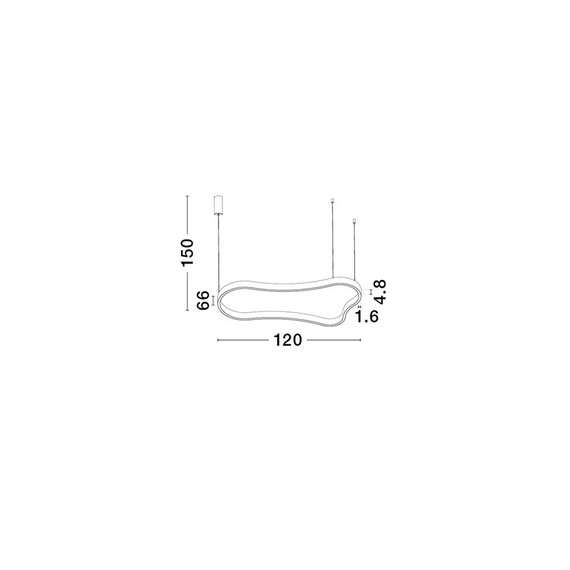 LED Полилей DUSSA 9345692 NovaLuce 61W 3000K | Osvetlenieto.bg