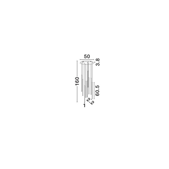 LED Полилей GRATTA 9081804 NovaLuce 48W 3000K | Osvetlenieto.bg