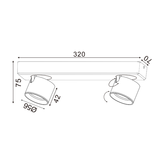 LED Спот PLUTO RA33LEDS32WH Aca Lighting 10W 3000K | Osvetlenieto.bg