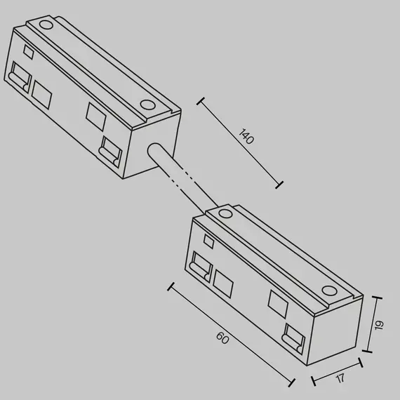 Ъглов захранващ конектор магнитна шина Exility TRA034CPC-42B-15-1 Maytoni | Osvetlenieto.bg