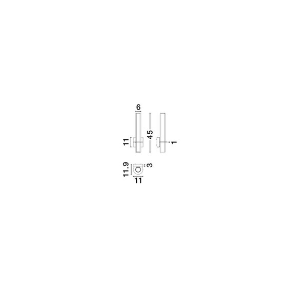 LED Аплик за баня LUCA 9695338 NovaLuce 15W 4000K IP44 | Osvetlenieto.bg