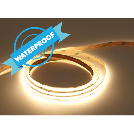 Влагозащитена LED лента 8W COB 320 диода/m 24V 3000К CRI/Ra ≥90 IP65 | Osvetlenieto.bg