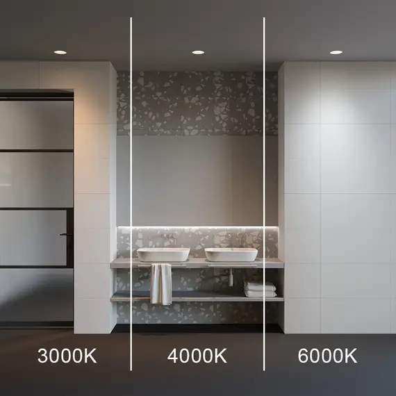 LED Луна за баня за вграждане Okno DL055-12W3-4-6K-W Maytoni 12W 3000K-4000K-6000K IP44 | Osvetlenieto.bg