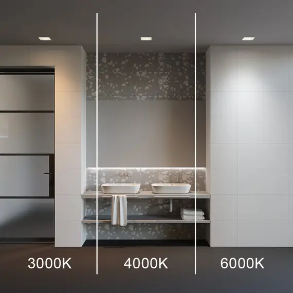 LED Луна за баня за вграждане Okno DL056-18W3-4-6K-W Maytoni 18W 3000K-4000K-6000K IP44 | Osvetlenieto.bg