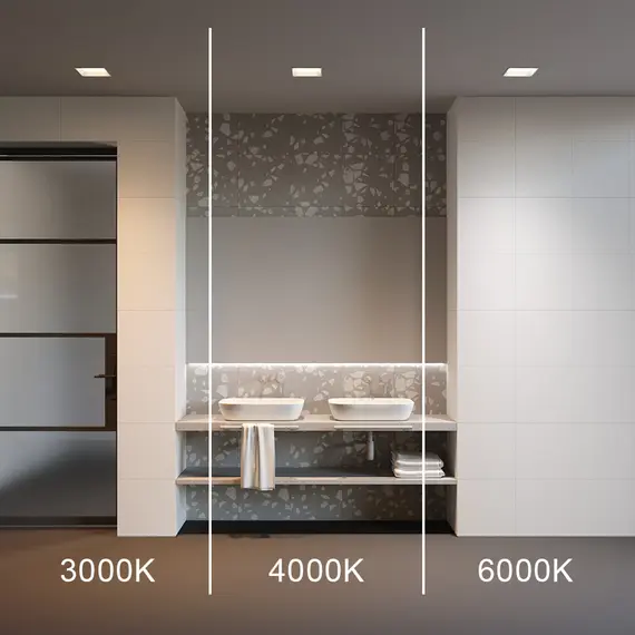 LED Луна за баня за вграждане Okno DL056-24W3-4-6K-W Maytoni 24W 3000K-4000K-6000K IP44 | Osvetlenieto.bg