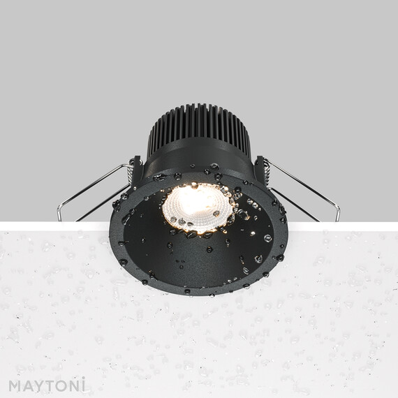 LED Луна за баня за вграждане Zoom DL034-01-06W3K-D-B Maytoni 6W 3000K IP65 | Osvetlenieto.bg