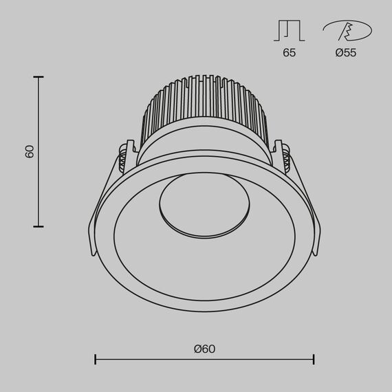 LED Луна за баня за вграждане Zoom DL034-01-06W4K-D-B Maytoni 6W 4000K IP65 | Osvetlenieto.bg LED Луна за баня за вграждане Zoom DL034-01-06W4K-D-B Maytoni 6W 4000K IP65 | Osvetlenieto.bg
