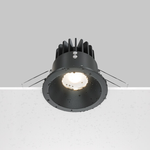 LED Луна за баня за вграждане Zoom DL034-L12W3K-D-B Maytoni 12W 3000K IP65 | Osvetlenieto.bg