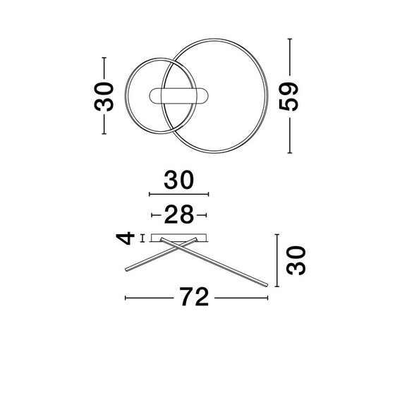 LED Плафон KIKLOS 9248172 NovaLuce 42W 3000K | Osvetlenieto.bg