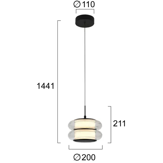 LED Полилей GLOSSY 4322000 Viokef 12W 3000K | Osvetlenieto.bg