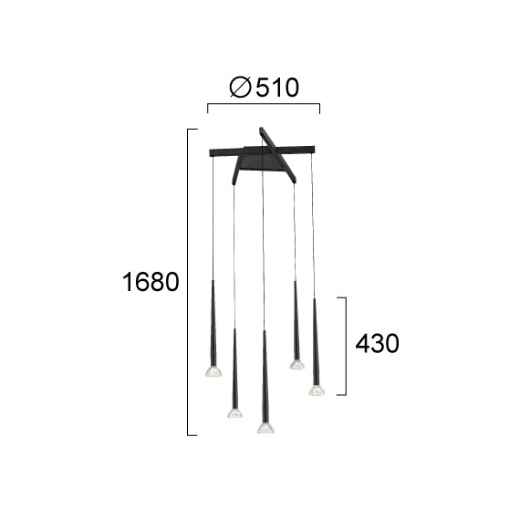 LED Полилей RINA 4325300 Viokef 32W 3000K | Osvetlenieto.bg