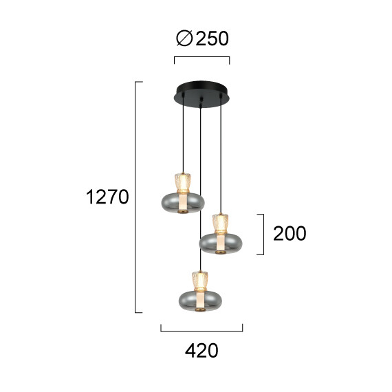 LED Полилей SIREL 4326800 Viokef 23W 3000K | Osvetlenieto.bg