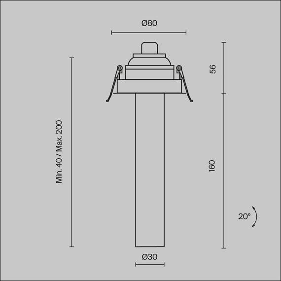 LED Спот за вграждане Focus T C140RS-L200-7W3K-W Maytoni 7W 3000K | Osvetlenieto.bg