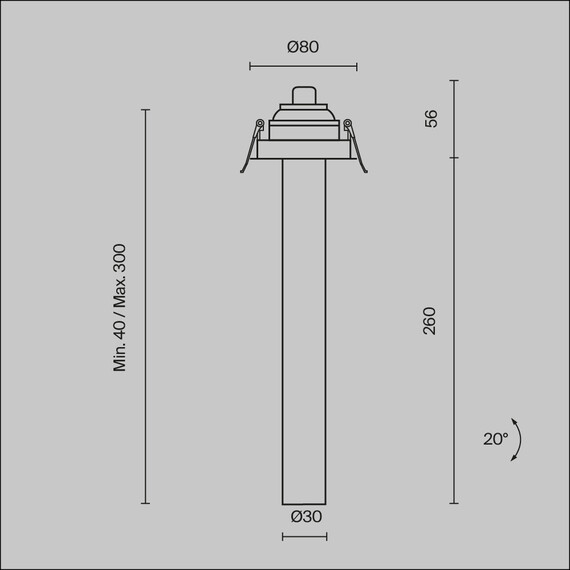 LED Спот за вграждане Focus T C140RS-L300-7W3K-B Maytoni 7W 3000K | Osvetlenieto.bg
