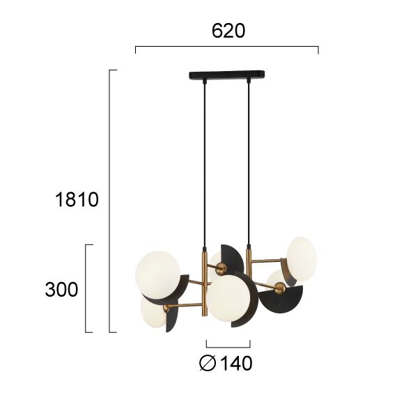Полилей DARCY 4292200 Viokef 6xG9 | Osvetlenieto.bg