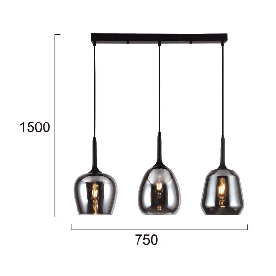 Полилей MAEVA 4313000 Viokef 3xE27 | Osvetlenieto.bg