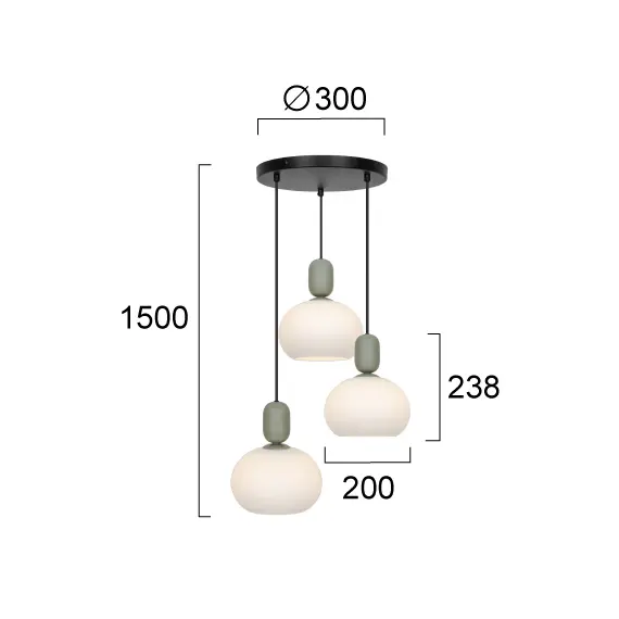 Полилей VALISIA 4328400 Viokef 3xE27 | Osvetlenieto.bg