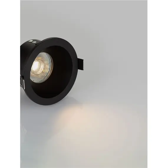 Черна луна за баня Ceid 9011488 NovaLuce 1xGU10 IP44 | Osvetlenieto.bg