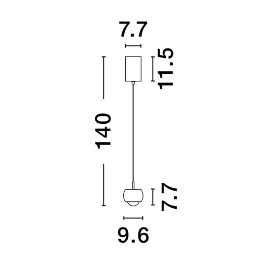 LED Пендел CONGA 9002071 NovaLuce 13W 3000K | Osvetlenieto.bg