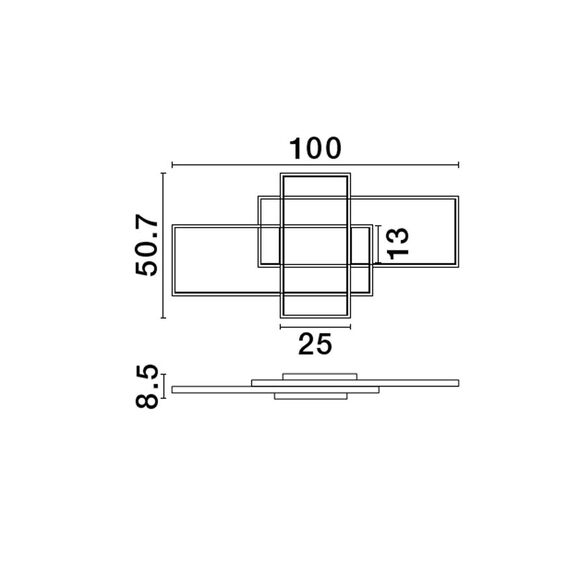 LED Плафон CLEA 9756721 NovaLuce 58W CCT 2700K-5000K | Osvetlenieto.bg